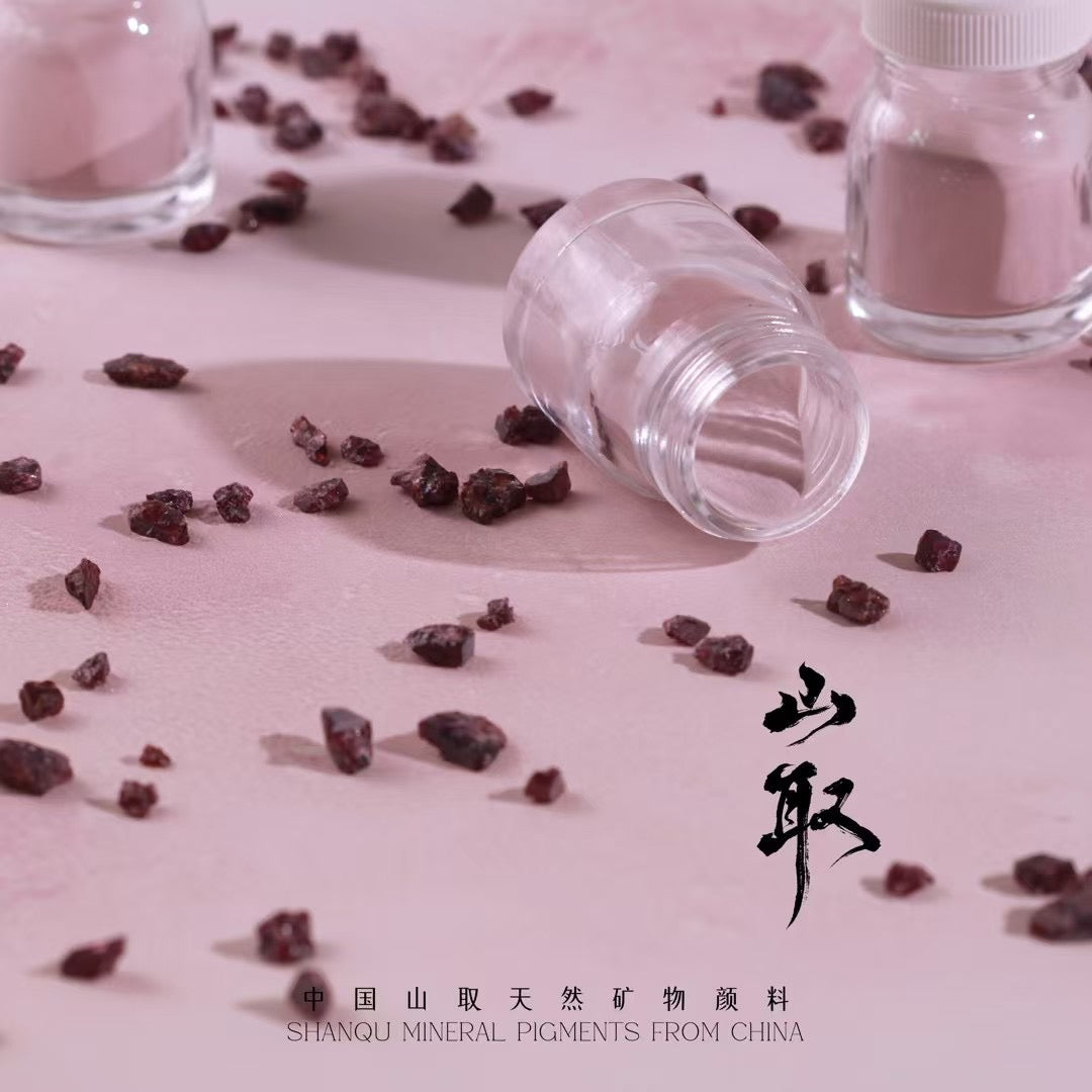 【055】Red Garnet -mineral pigment